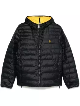 Пуховик с вышивкой Polo Pony Polo Ralph Lauren, черный