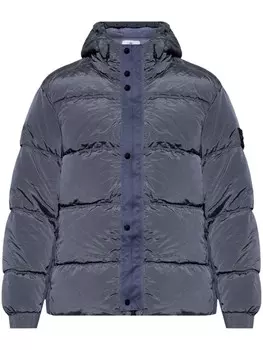 Пуховик с значком компаса Stone Island, синий
