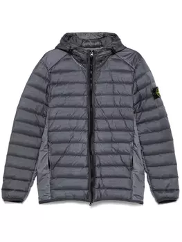 Пуховик с значком компаса Stone Island, синий