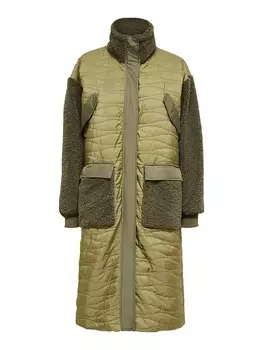 Пуховик SELECTED FEMME, оливковый