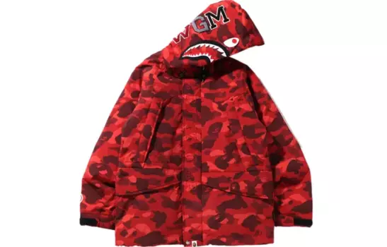 Пуховик Shark Series для мужчин A Bathing Ape, синий