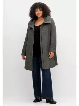 Пуховик sheego Mantel, черный