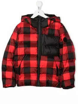 Пуховик Sierra с принтом Woolrich Kids, черный