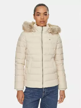 Пуховик slim fit Tommy Jeans, бежевый