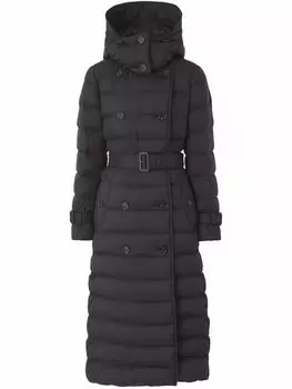 Пуховик со съемным капюшоном Burberry, черный