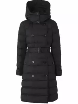 Пуховик со съемным капюшоном BURBERRY, черный