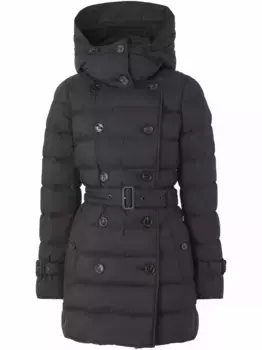 Пуховик со съемным капюшоном BURBERRY, черный