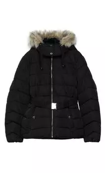 Пуховик со съемным капюшоном Stradivarius