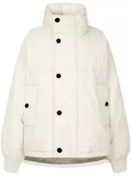 Пуховик со съемным капюшоном STUDIO TOMBOY, белый