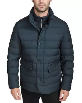 Пуховик со съемным нагрудником Cole Haan, синий