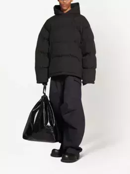 Пуховик Sporty B BALENCIAGA, черный
