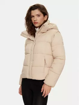 Пуховик стандартного кроя 4F, бежевый