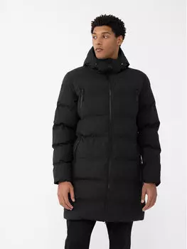 Пуховик стандартного кроя 4F, черный