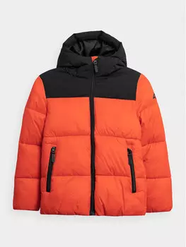 Пуховик стандартного кроя 4F, красный