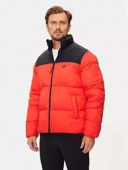 Пуховик стандартного кроя 4F, красный