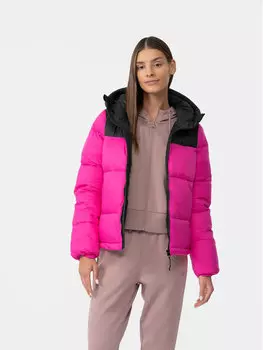 Пуховик стандартного кроя 4F, розовый