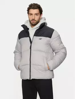 Пуховик стандартного кроя 4F, серый