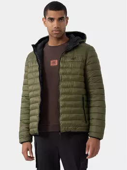 Пуховик стандартного кроя 4F, зеленый