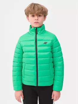 Пуховик стандартного кроя 4F, зеленый
