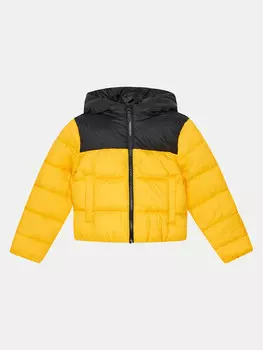 Пуховик стандартного кроя 4F, желтый