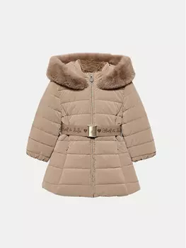 Пуховик стандартного кроя Abel & Lula, коричневый