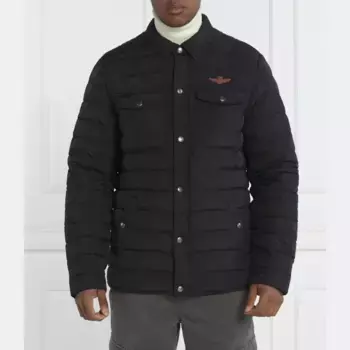 Пуховик стандартного кроя Aeronautica Militare, черный