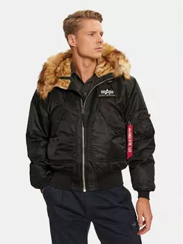 Пуховик стандартного кроя Alpha Industries, черный