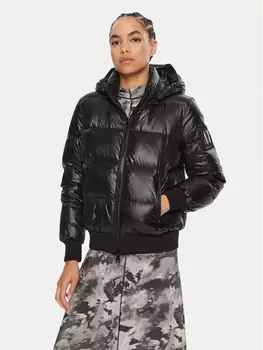 Пуховик стандартного кроя Armani Exchange, черный