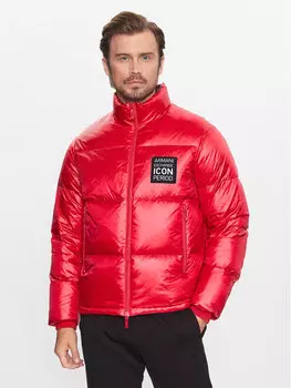 Пуховик стандартного кроя Armani Exchange, красный