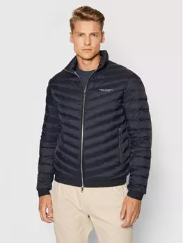 Пуховик стандартного кроя Armani Exchange, синий