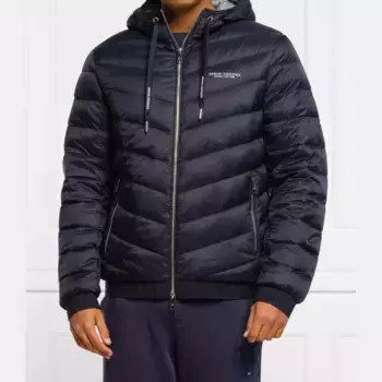 Пуховик стандартного кроя Armani Exchange, синий