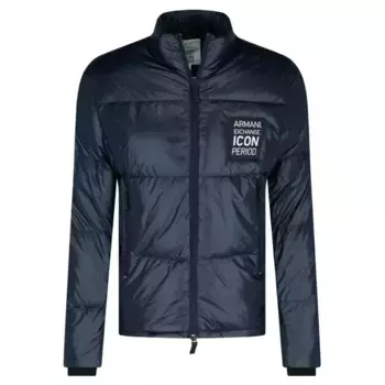 Пуховик стандартного кроя Armani Exchange, синий