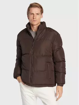 Пуховик стандартного кроя Brave Soul, коричневый