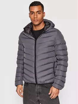 Пуховик стандартного кроя Brave Soul, серый