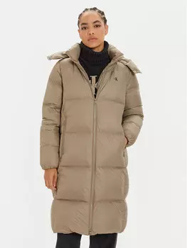 Пуховик стандартного кроя Calvin Klein Jeans, бежевый