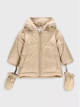 Пуховик стандартного кроя Coccodrillo, бежевый