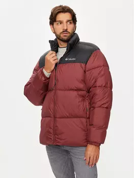 Пуховик стандартного кроя Columbia, красный