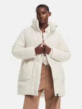 Пуховик стандартного кроя Desigual, экрю
