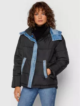 Пуховик стандартного кроя Desigual, черный