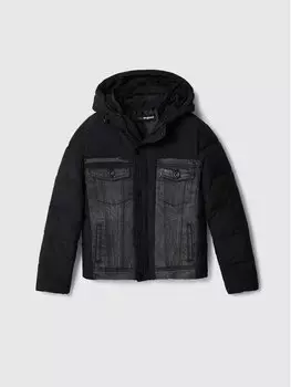 Пуховик стандартного кроя Desigual, черный