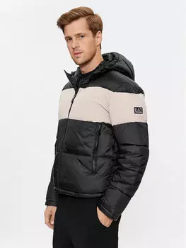 Пуховик стандартного кроя Ea7 Emporio Armani, черный