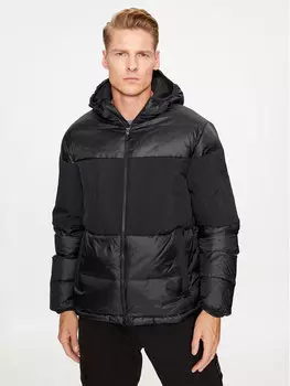 Пуховик стандартного кроя Ea7 Emporio Armani, черный