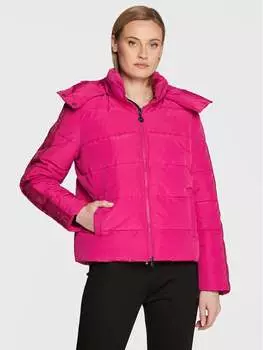 Пуховик стандартного кроя Ea7 Emporio Armani, розовый