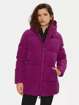 Пуховик стандартного кроя Ea7 Emporio Armani, розовый