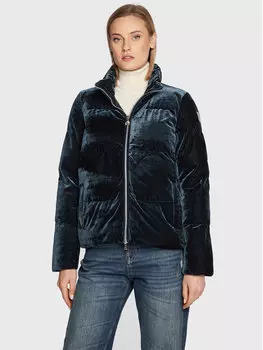 Пуховик стандартного кроя Ea7 Emporio Armani, синий
