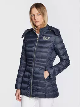 Пуховик стандартного кроя Ea7 Emporio Armani, синий