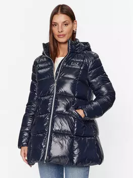 Пуховик стандартного кроя Ea7 Emporio Armani, синий
