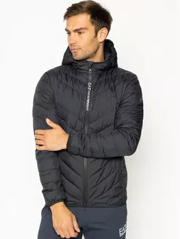 Пуховик стандартного кроя Ea7 Emporio Armani, синий