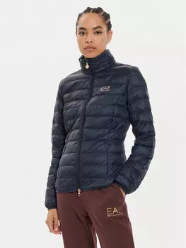Пуховик стандартного кроя Ea7 Emporio Armani, синий