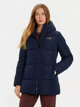 Пуховик стандартного кроя Ea7 Emporio Armani, синий